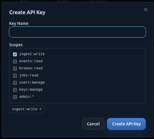 Create API Key